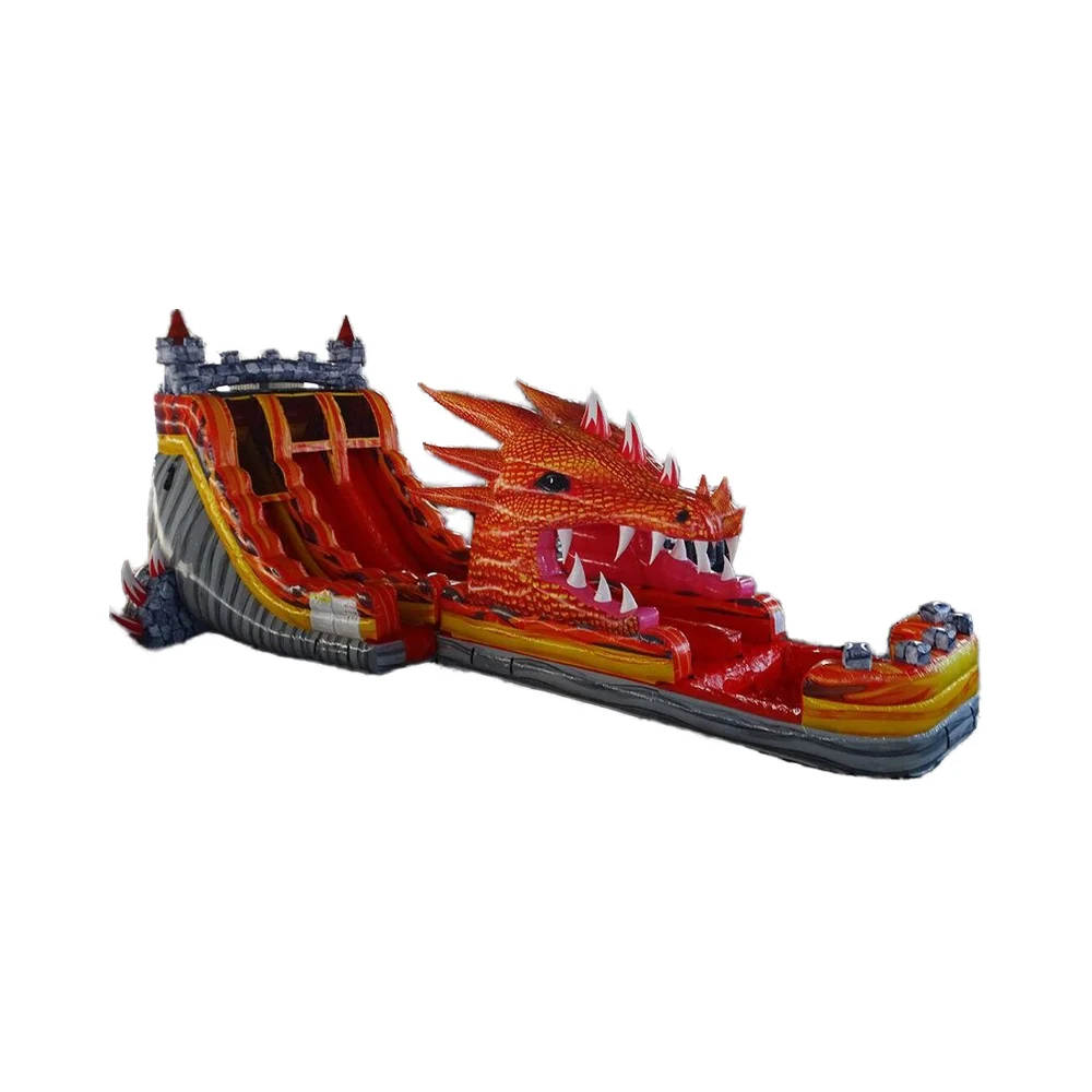 Commercial Print Model - สไลเดอร์น้ำเป่าลมแบบไฮบริด 2 ชิ้น รุ่น Dragon's Breath