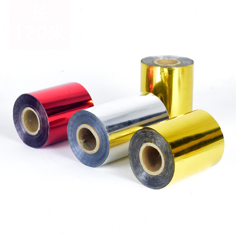 Foil Transfer Machine - 6ซม.120เมตร/ม้วนทองเงินร้อนฟอยล์กระดาษหัตถกรรมกระดาษ12สี Branding Iron ร้อนความร้อนกดเครื่อง