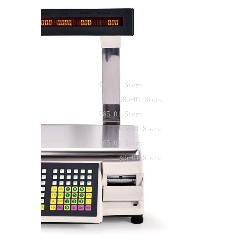 Commercial Label Printing Machine - เครื่องชั่งอิเล็กทรอนิกส์พร้อมเครื่องพิมพ์ฉลากกาว เครื่องชั่งน้ำหนักสำหรับพนักงานแคชเชียร์ เครื่องชั่งบาร์โค้ดเชิงพาณิชย์สำหรับซูเปอร์มาร์เก็ตและร้านขายผลไม้