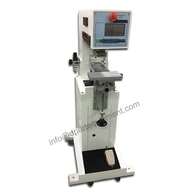 Commercial Label Printing Machine - เครื่องพิมพ์แพดสีเดียวแบบกึ่งอัตโนมัติพร้อมถ้วยหมึกปิดผนึก สำหรับพลาสติก โลหะ เซรามิก และฉลากเสื้อผ้า