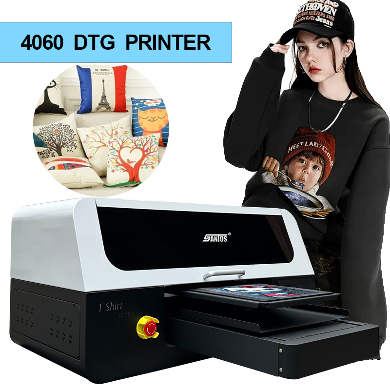 Commercial Print Model - DTG เครื่องพิมพ์ A3 4060 รุ่นเครื่องพิมพ์ดิจิตอลสําหรับเสื้อยืดเสื้อกันหนาว Hoodie