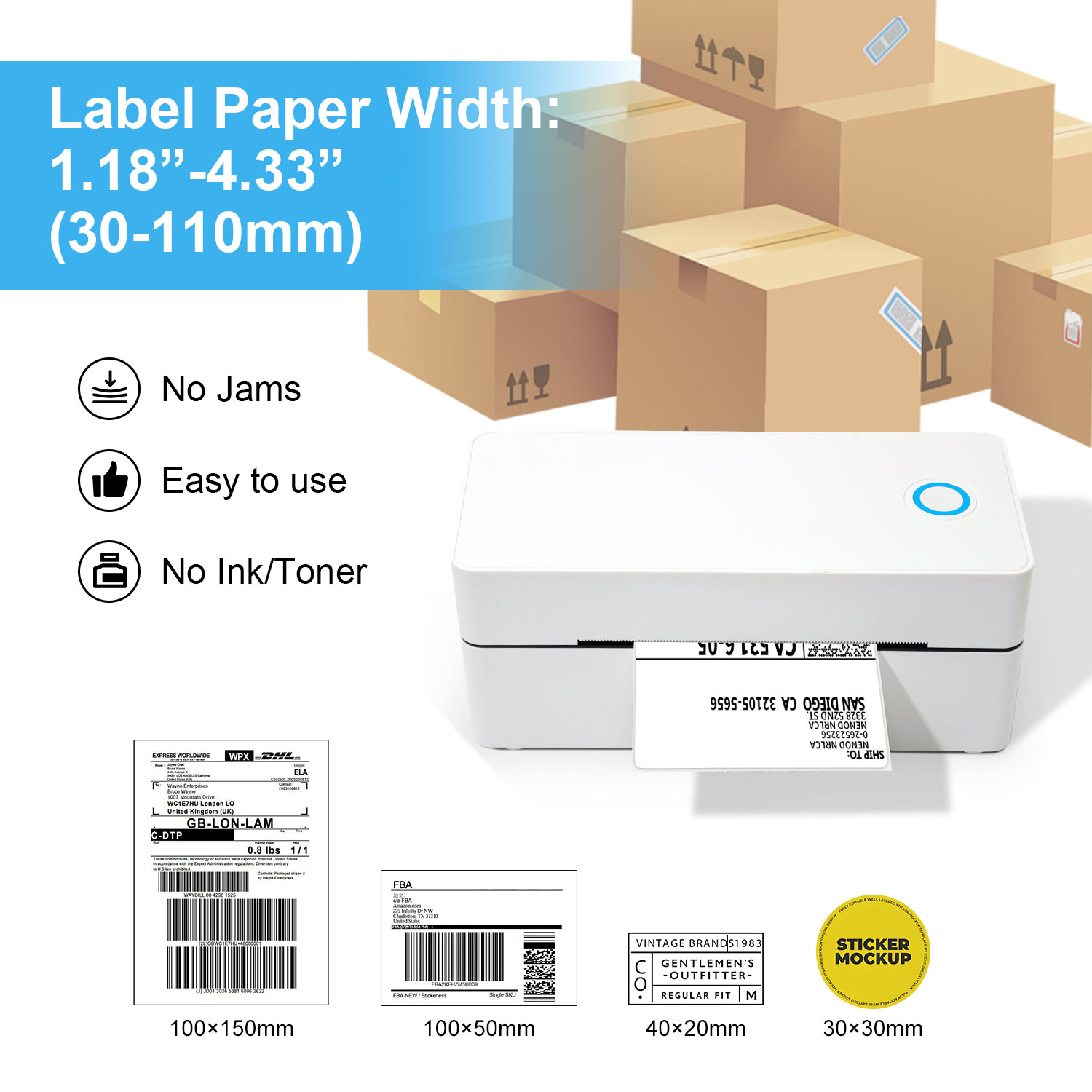 เครื่องพิมพ์ฉลากบาร์โค้ดแบบไร้ - Commercial Label Printing Machine บทวิจารณ์และราคา